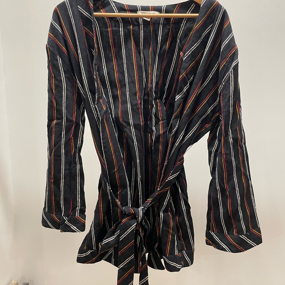 Billabong Black Wrap coverall with Multistripe Detail - never worn
